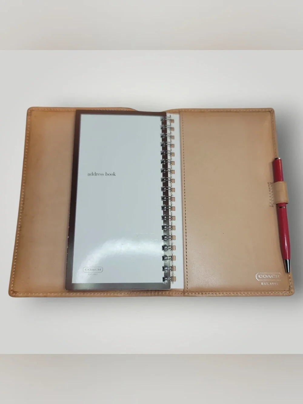 COACH Vintage Signature Canvas Planner in EUC Pen Needs A Refill
